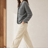 Clémence Cashmere Sweater — Grey, banana_republic product shot