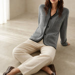Clémence Cashmere Sweater — Grey, banana_republic product shot