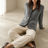 Clémence Cashmere Sweater — Grey, banana_republic product shot