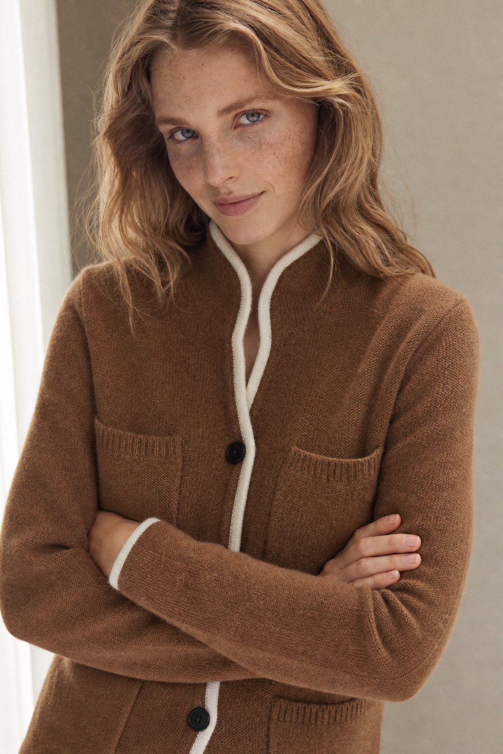 Clémence Cashmere Sweater — Brown, banana_republic product shot