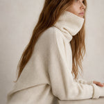 Clémence Oversized Cashmere Turtleneck — White, banana_republic product shot
