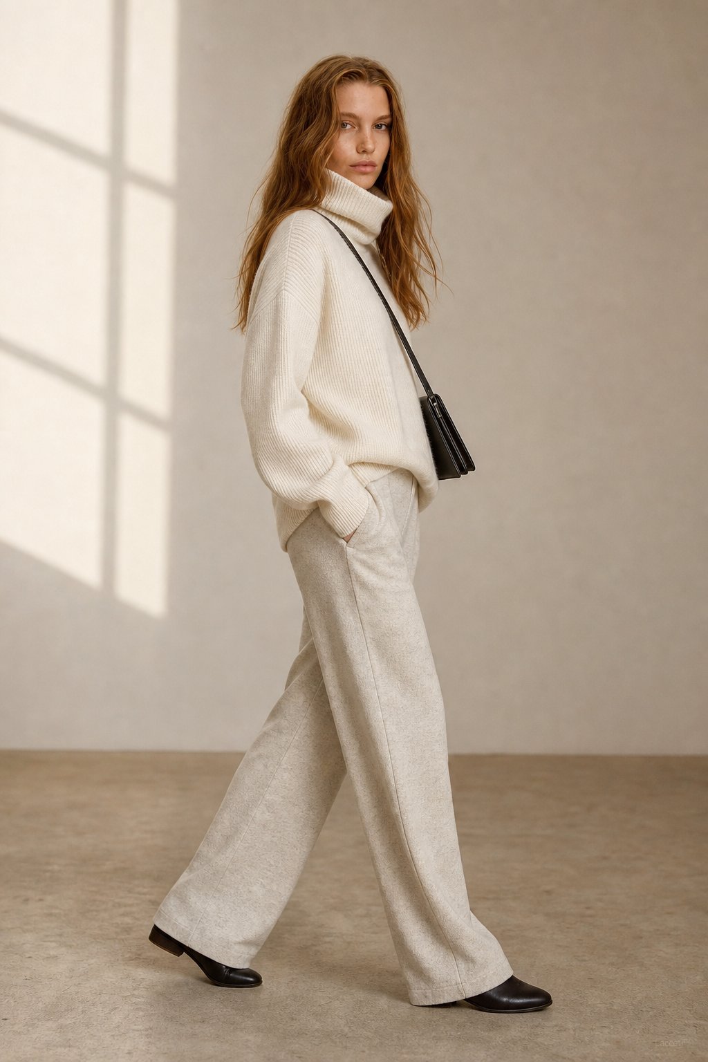 Clémence Oversized Cashmere Turtleneck — White, banana_republic product shot