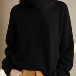 Clémence Oversized Cashmere Turtleneck — Black, banana_republic product shot