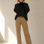 Clémence Oversized Cashmere Turtleneck — Black, banana_republic product shot