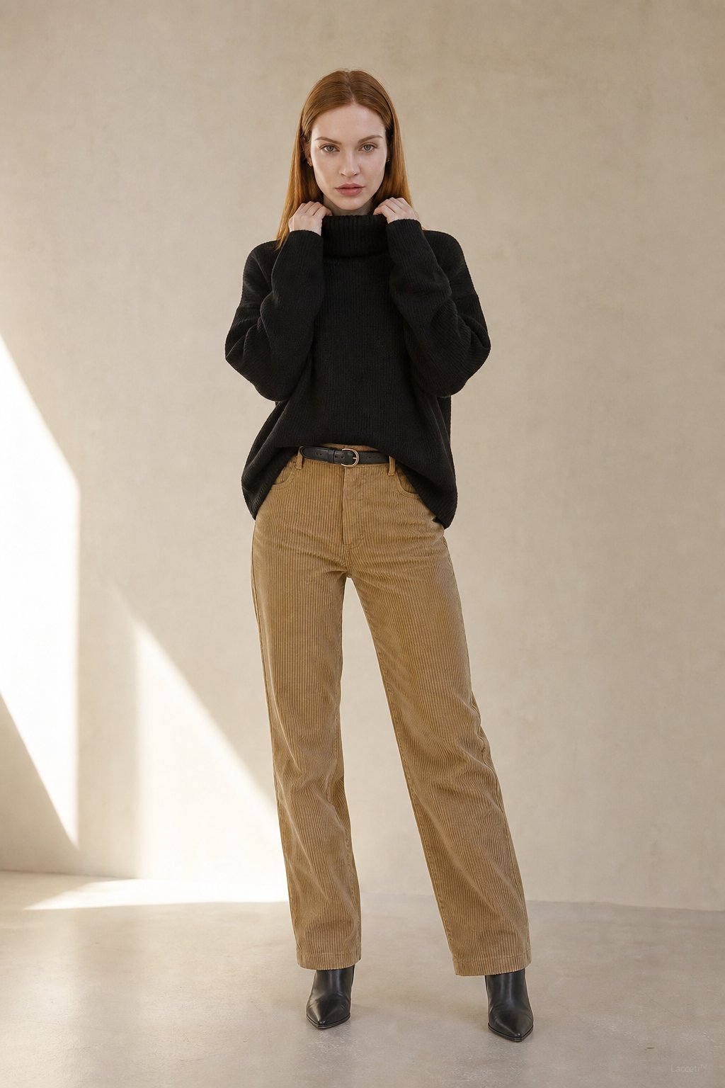 Clémence Oversized Cashmere Turtleneck — Black, banana_republic product shot