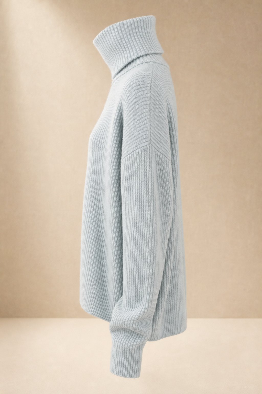 Clémence Oversized Cashmere Turtleneck — Light Blue, banana_republic product shot