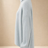 Clémence Oversized Cashmere Turtleneck — Light Blue, banana_republic product shot