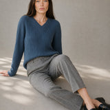 Colette Wool Herringbone Pants, studio product shot