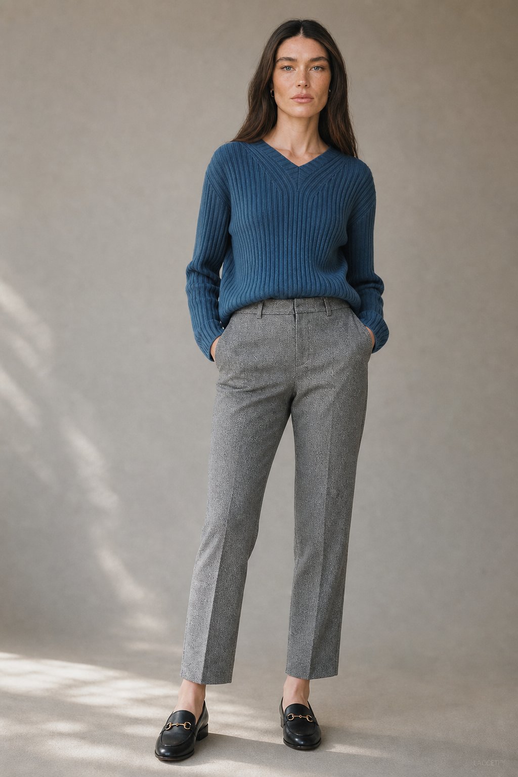 Colette Wool Herringbone Pants, studio product shot