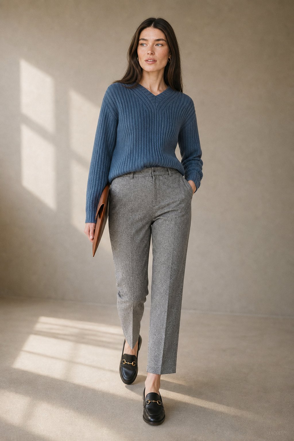 Colette Wool Herringbone Pants, studio product shot