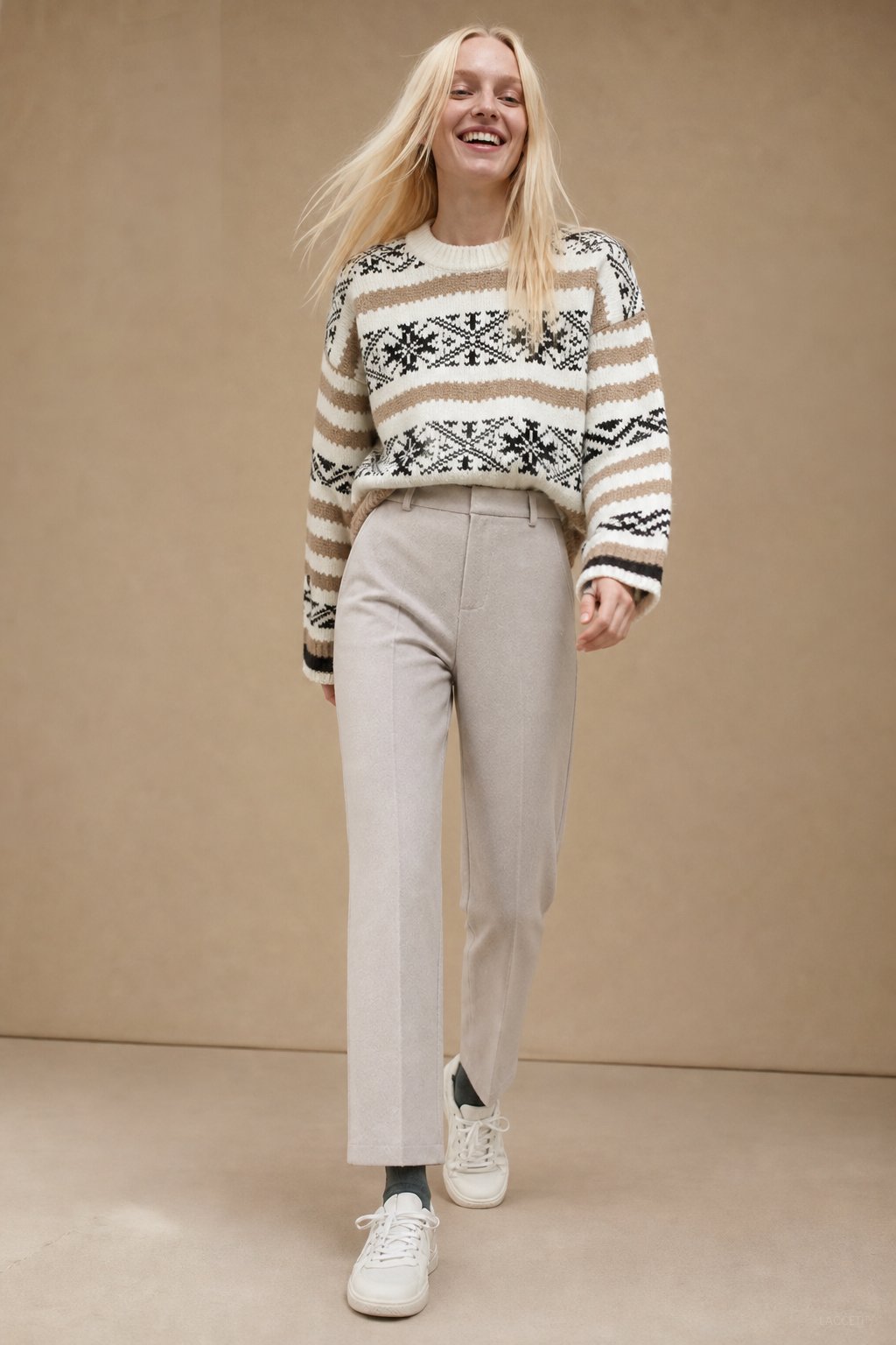 Colette Wool Herringbone Pants, studio product shot