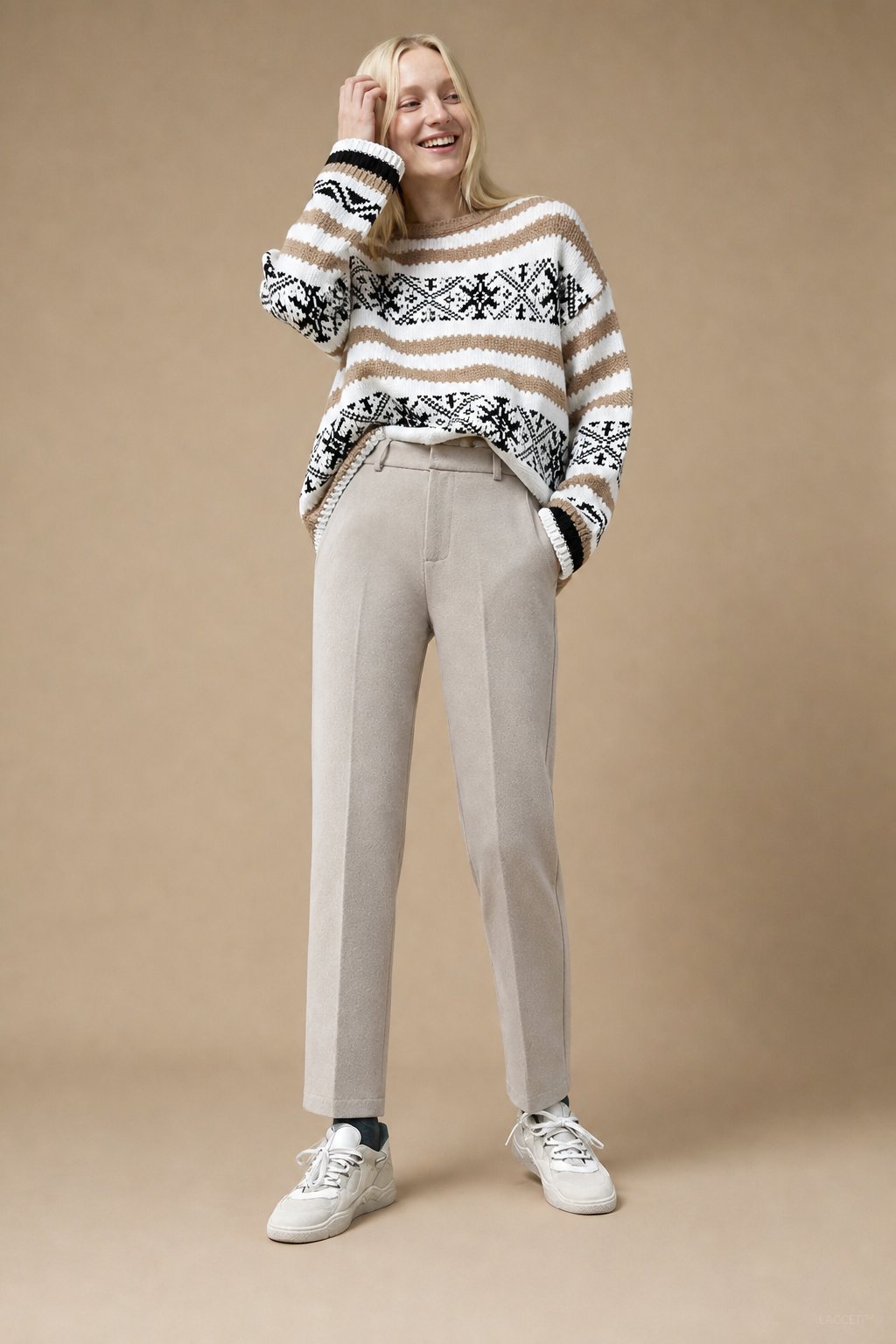 Colette Wool Herringbone Pants, studio product shot