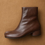 Deauville Chunky Heel Boot — Brown, banana_republic product shot