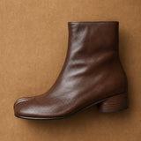 Deauville Chunky Heel Boot — Brown, banana_republic product shot