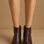 Deauville Chunky Heel Boot — Brown, banana_republic product shot