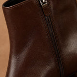 Deauville Chunky Heel Boot — Brown, banana_republic product shot