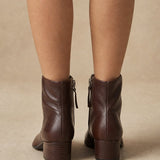 Deauville Chunky Heel Boot — Brown, banana_republic product shot