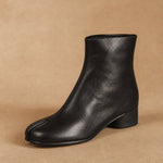 Deauville Chunky Heel Boot — Black, banana_republic product shot