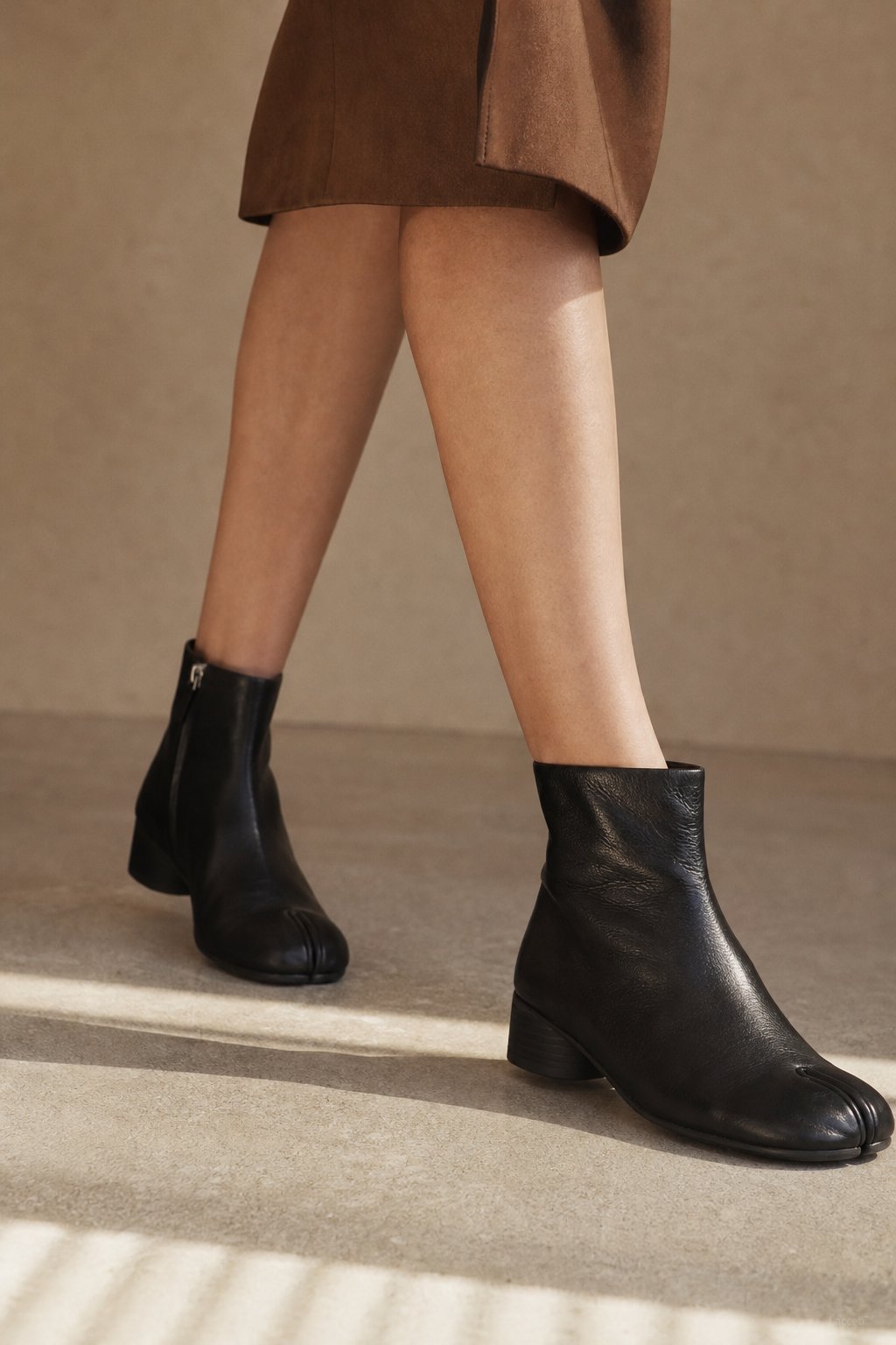 Deauville Chunky Heel Boot — Black, banana_republic product shot