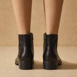 Deauville Chunky Heel Boot — Black, banana_republic product shot