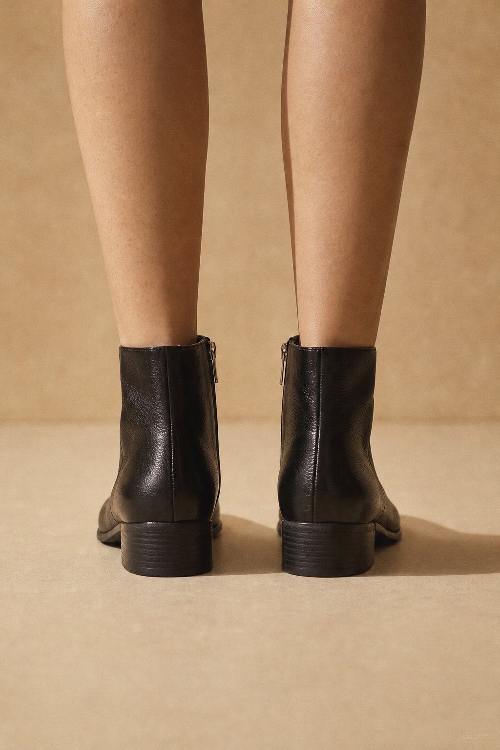 Deauville Chunky Heel Boot — Black, banana_republic product shot