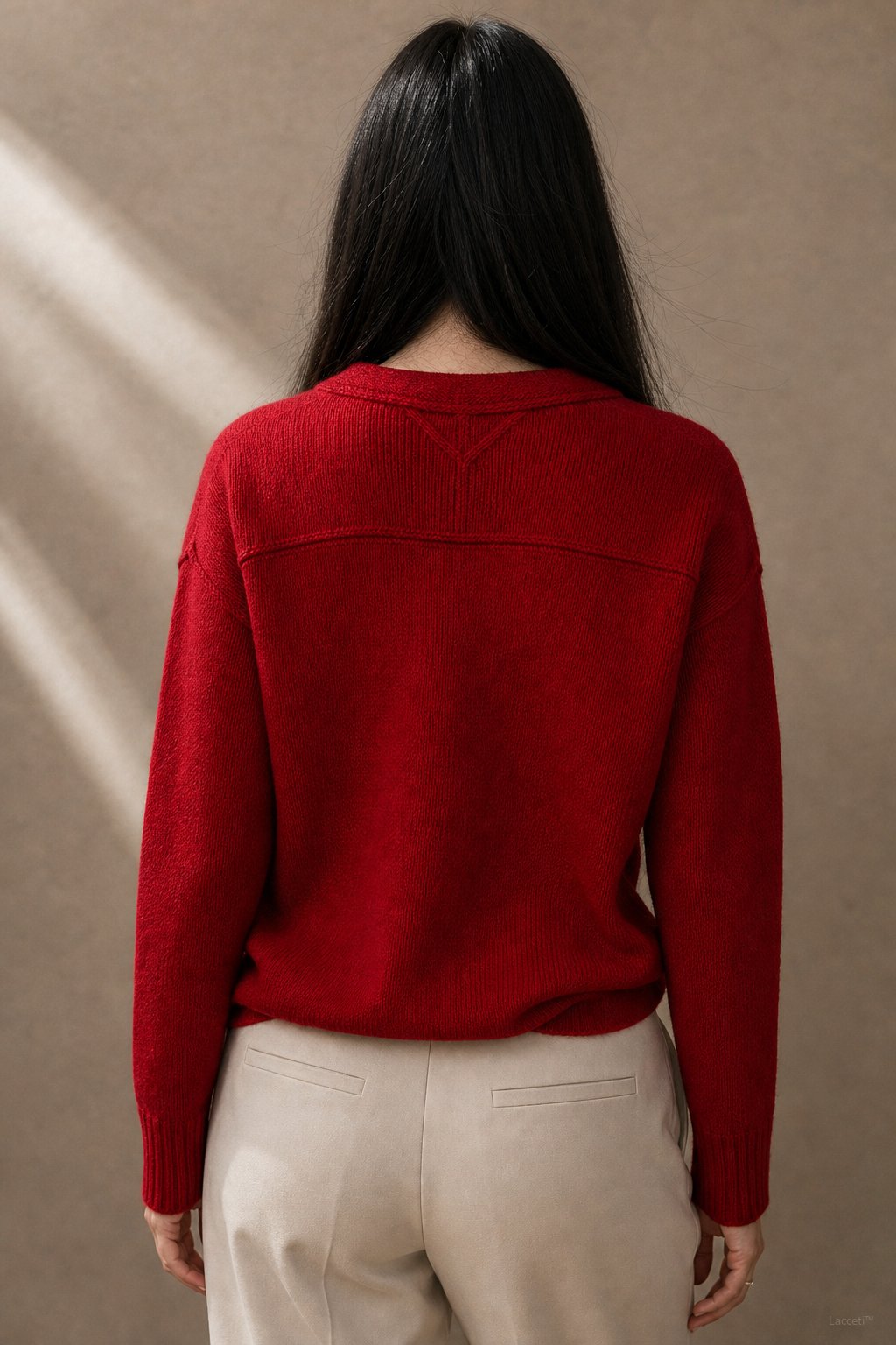 Elinsborg Cashmere Hooded Cardigan — Burgundy, studio product shot