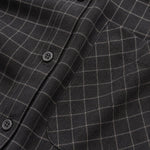 Garance Plaid Oversize Blouse — Gray, banana_republic product shot