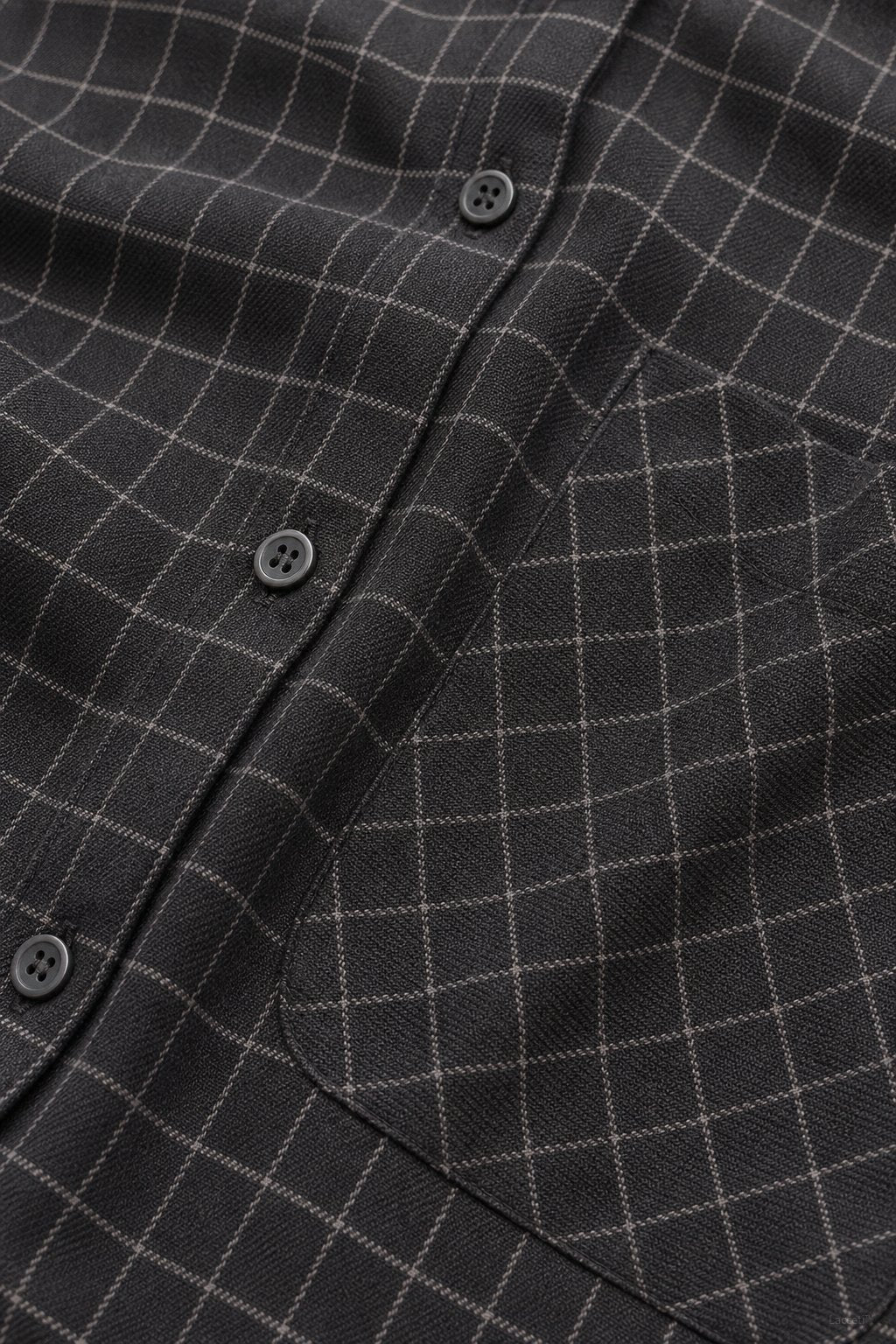 Garance Plaid Oversize Blouse — Gray, banana_republic product shot