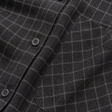 Garance Plaid Oversize Blouse — Gray, banana_republic product shot