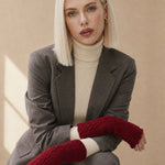 Hässleholm Cashmere Gloves — Dark Red, banana_republic product shot