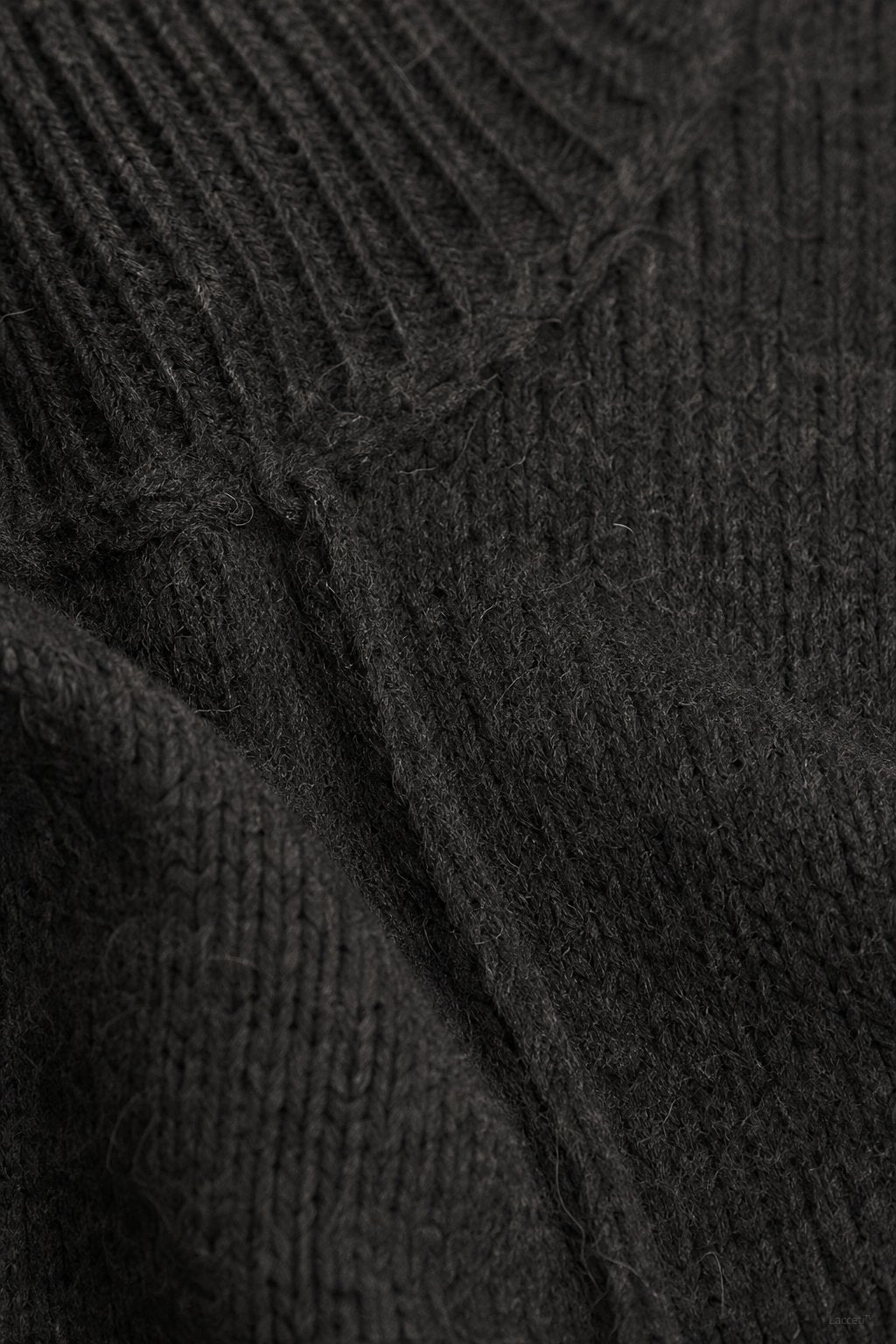 Holmstead Relaxed Turtleneck Drape Sweater — Black, banana_republic product shot