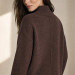 Holmstead Relaxed Turtleneck Drape Sweater — Brown, banana_republic product shot