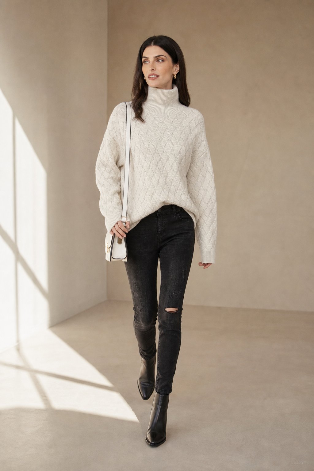 Honorine Cashmere Knit Sweater — Beige, banana_republic product shot