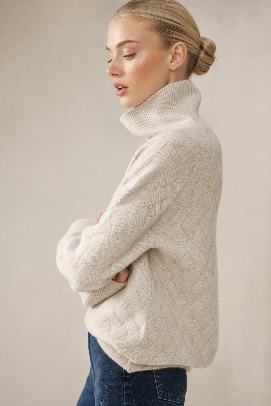 Honorine Cashmere Knit Sweater — Khaki, banana_republic product shot