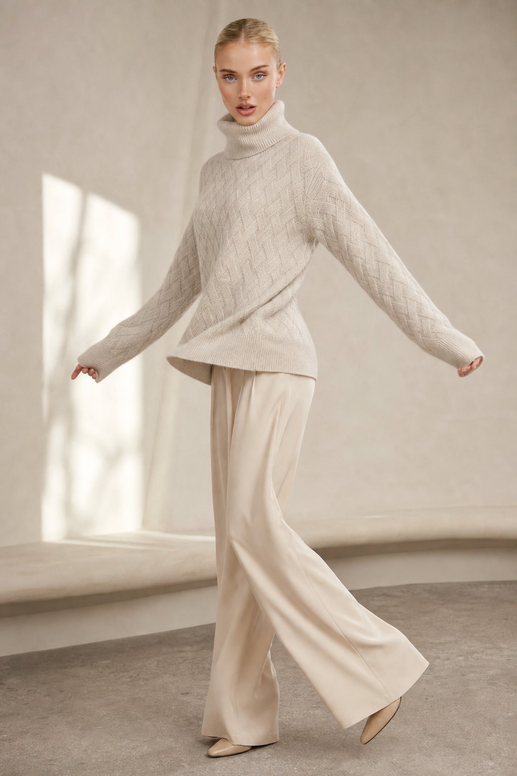 Honorine Cashmere Knit Sweater — Khaki, banana_republic product shot