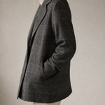 Honorine Plaid Wool Blazer Coat — Charcoal, banana_republic product shot