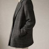 Honorine Plaid Wool Blazer Coat — Charcoal, banana_republic product shot