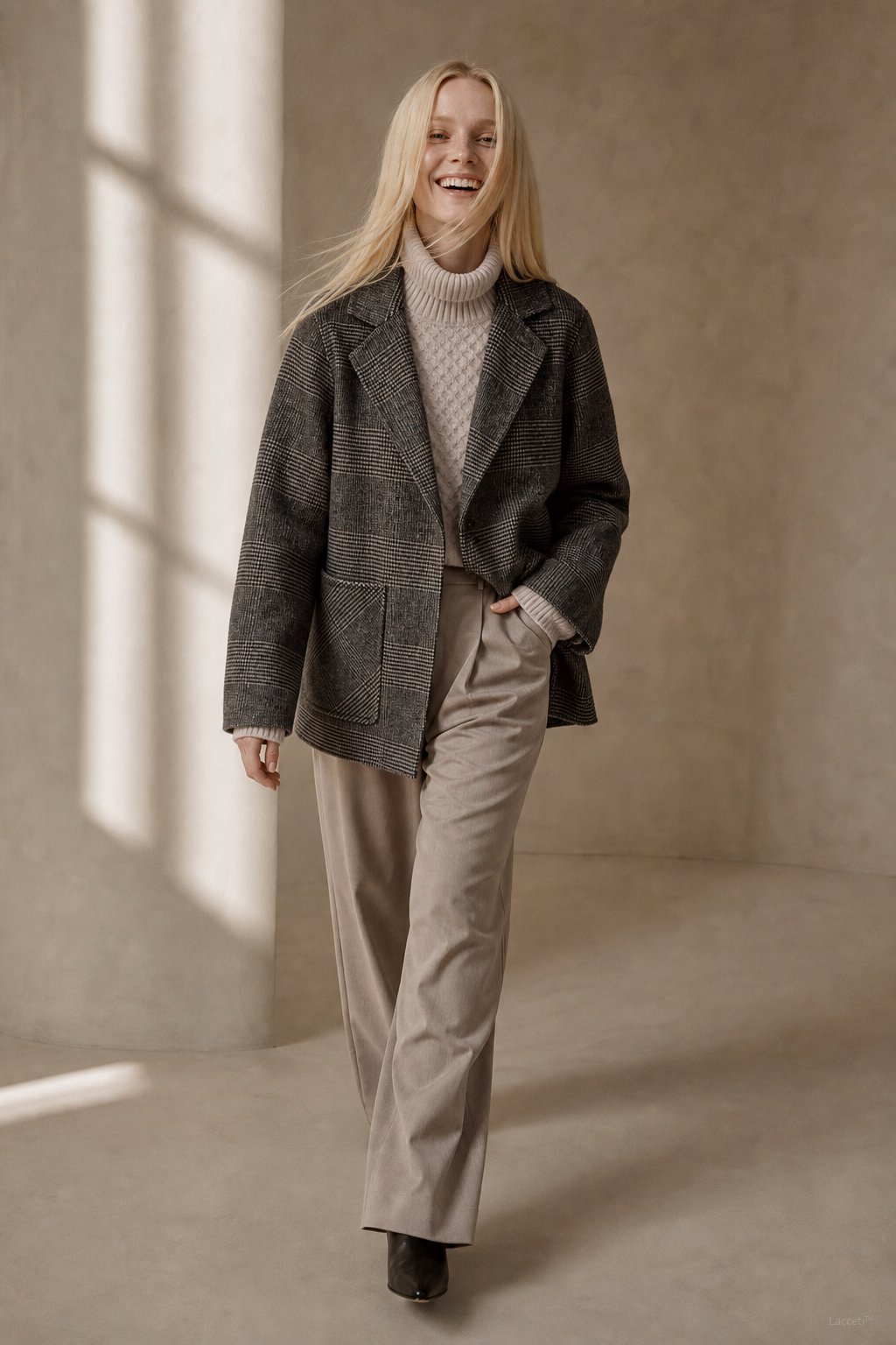 Honorine Plaid Wool Blazer Coat — Charcoal, banana_republic product shot