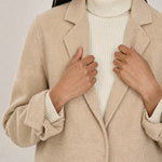 Honorine Plaid Wool Blazer Coat — Cream, banana_republic product shot