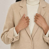 Honorine Plaid Wool Blazer Coat — Cream, banana_republic product shot