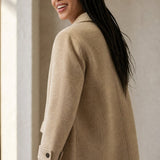 Honorine Plaid Wool Blazer Coat — Cream, banana_republic product shot