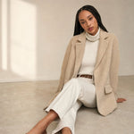 Honorine Plaid Wool Blazer Coat — Cream, banana_republic product shot