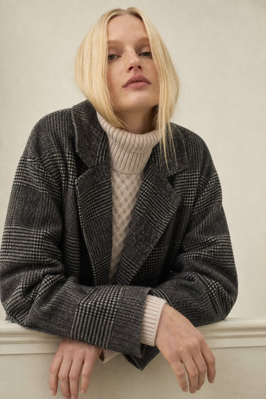 Honorine Plaid Wool Blazer Coat — Charcoal, banana_republic product shot