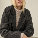 Honorine Plaid Wool Blazer Coat — Charcoal, banana_republic product shot