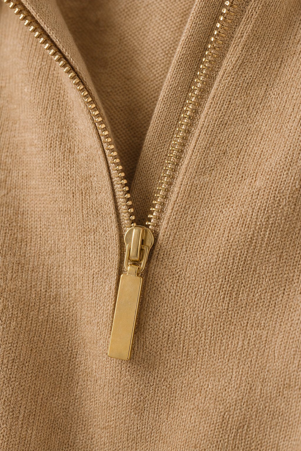 Isaure Half-Zip Top — Camel, banana_republic product shot