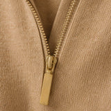 Isaure Half-Zip Top — Camel, banana_republic product shot