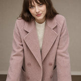 Joséphine Double-Breasted Coat — Pink, banana_republic product shot