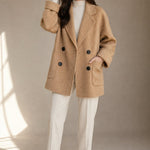 Joséphine Double-Breasted Coat — Khaki, banana_republic product shot