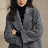 Joséphine Double-Breasted Coat — Gray, banana_republic product shot