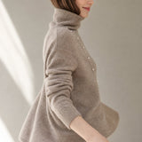 Élodie Stacked-Collar Sweater — Khaki, banana_republic product shot